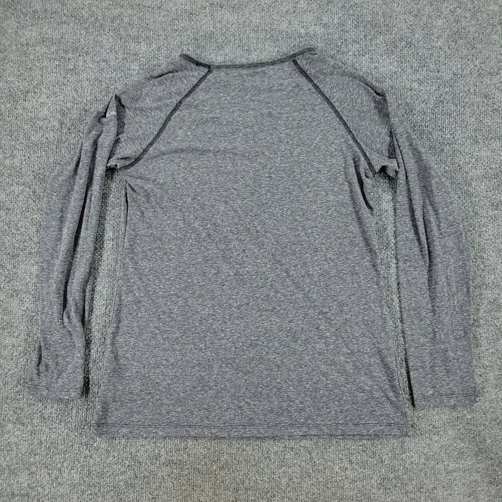 Columbia Shirt Women Medium Gray Outdoors V-Neck Long Sleeve Top Pullover Adult - Picture 7 of 12
